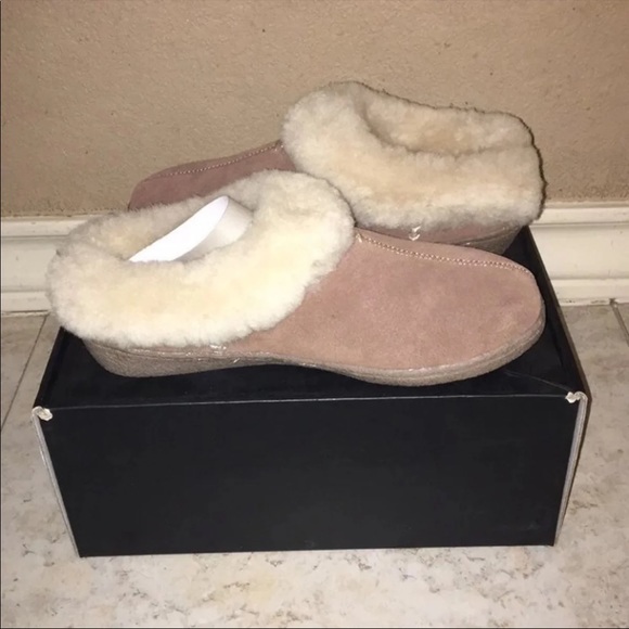 New Women’s Genuine Suede Warm Mule Slippers - Picture 3 of 6